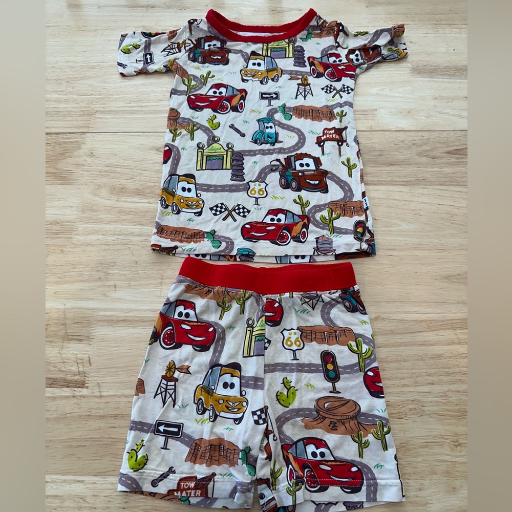 Little Sleepies Disney Pixar Cars two piece short set 2T